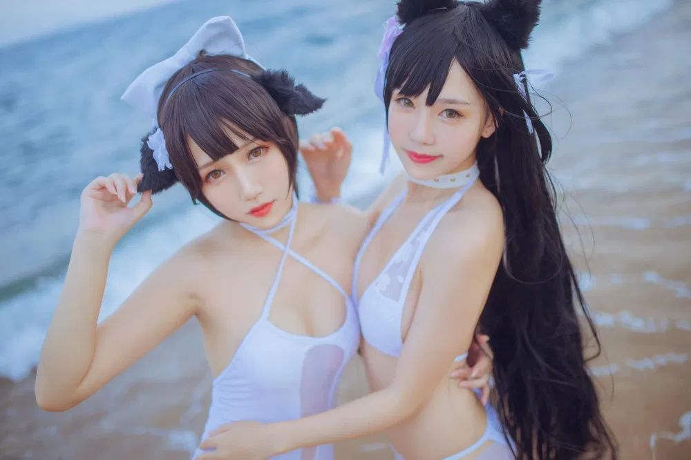 不呆猫泳衣JK学妹海边清凉一夏的标配打开方式